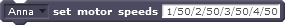 block motor speeds